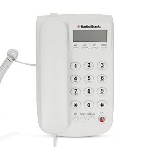 Teléfono Alámbrico con Alarma RadioShack Blanco