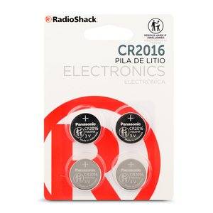 Pilas de Litio RadioShack 3v CR 2016 4 piezas