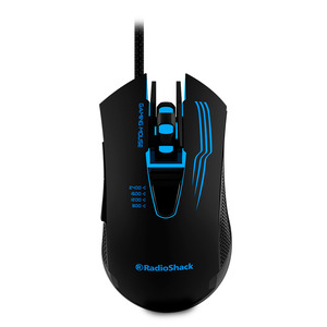 Mouse Gamer Alámbrico RadioShack Plug y Play Iluminación RGB Negro