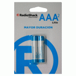 Pilas de Litio AAA RadioShack Mayor Duración 2 piezas