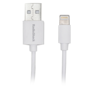 Cable USB a Lightning RadioShack / MFi / 91.4 cm / Plástico / Blanco