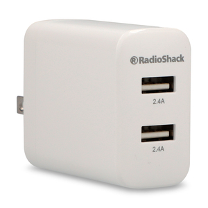 Cargador de Pared Puerto Doble USB RadioShack Blanco