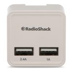 Cargador de Pared RadioShack 2 puertos USB Blanco