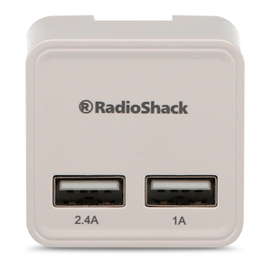 Cargador de Pared RadioShack 2 puertos USB Blanco
